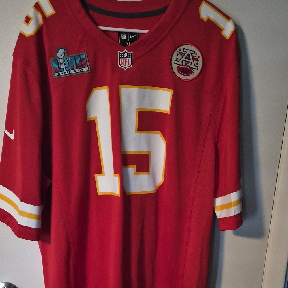 Red NFL Jersey with Number 15